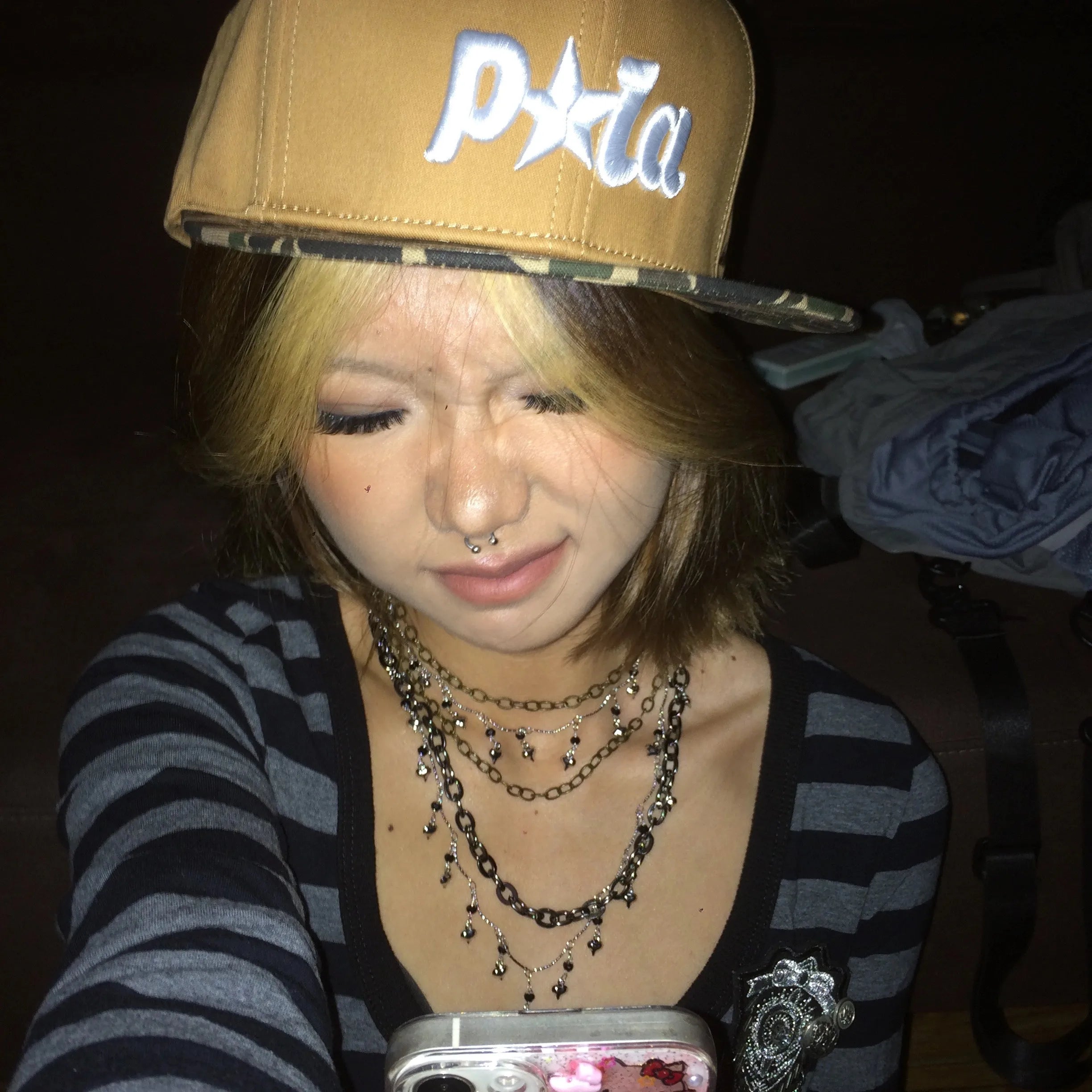 STRIPED LONG SLEEVE- CROP